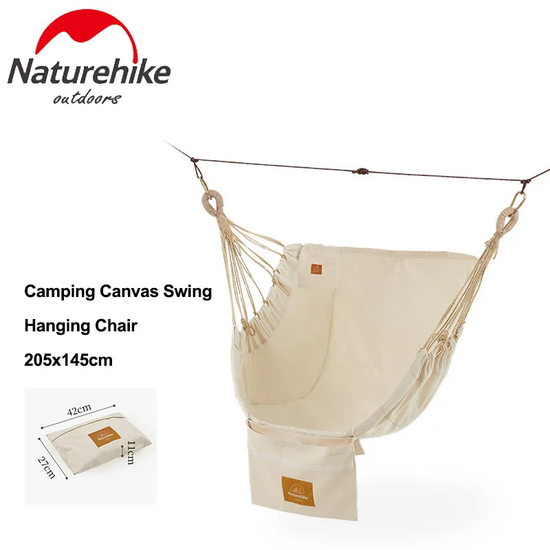 

Naturehike Canvas Hanging Chair Camping Swing Adult Leisure Chair Outdoor Portable Hanging Chair Picnic Hammock Bearing 150KG