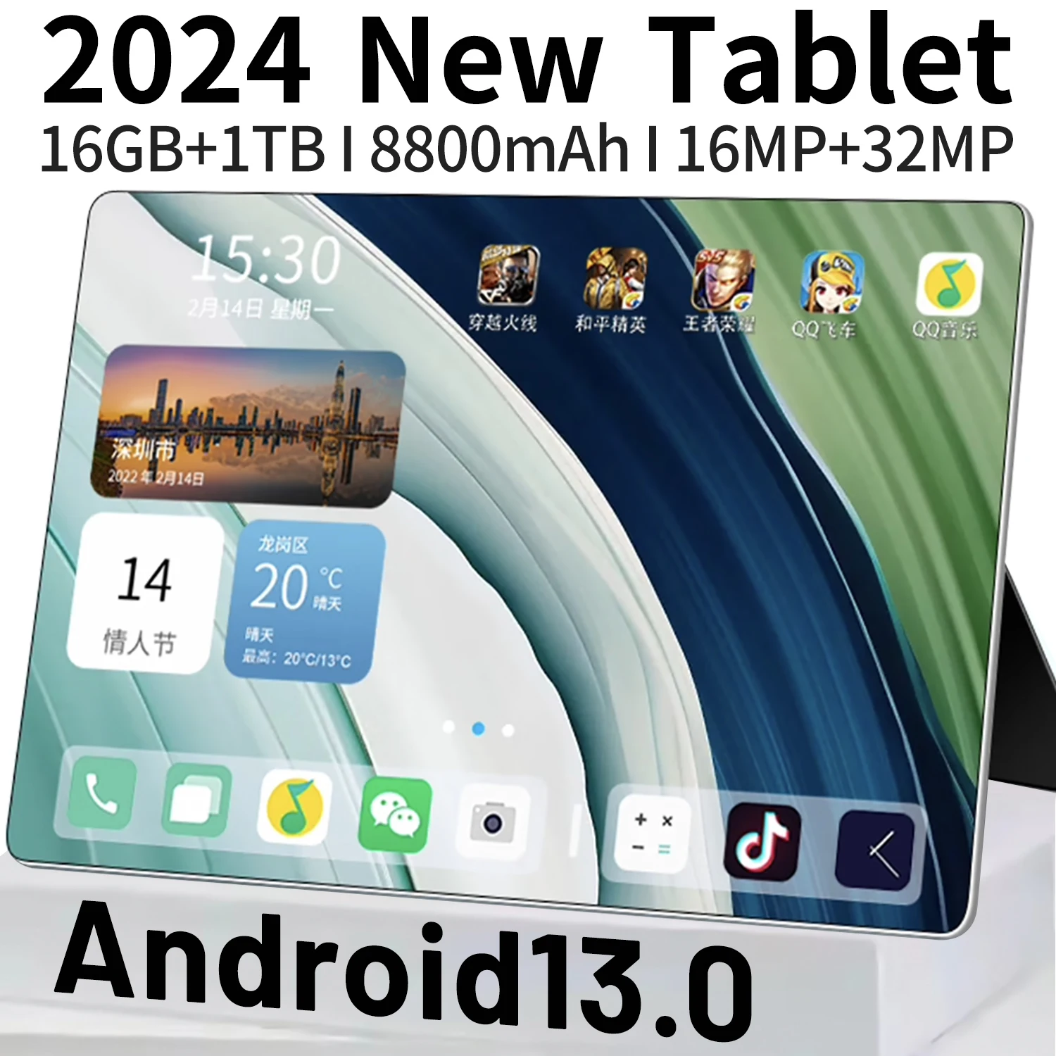 Tableta 5G de 2024 pulgadas, dispositivo con Android 10,1, 16GB de RAM, 1TB de ROM, Wifi, 13,0 mAh, 10 núcleos, red Bluetooth, nueva versión Global, 8800