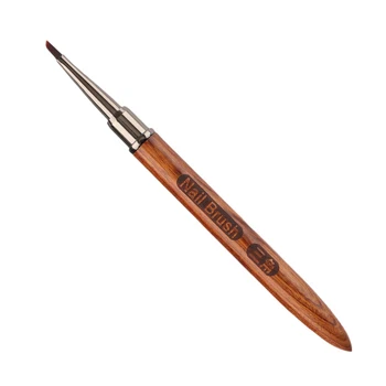 Pennello per Nail Art con Rete a Strisce e Fiori, Strumento per Manicure Fai-da-Te, Pennello Triangolare a Petalo con Manico in Legno per Acrilico