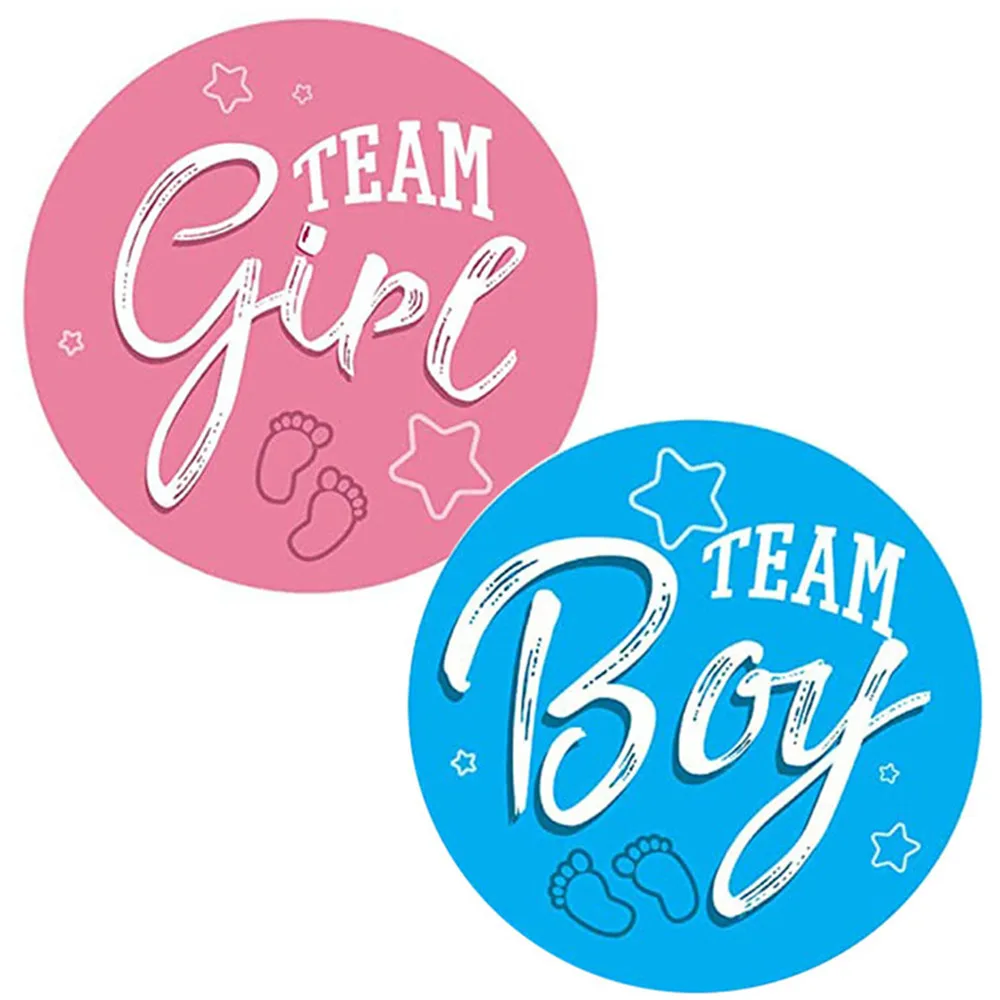 

Team Girl and Team Boy Stickers For Gender Reveal Party Baby Showers Baby Girl or Boy Game Voting Gender Reveal Stickers Gifts
