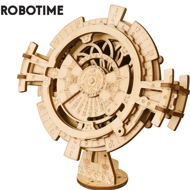 Robtiendra me-Kit de construction de maquettes en bois, bricolage créatif, calendrier perpétuel, jouet d'assemblage, puzzle 3D en bois, cadeau pour enfants et adultes, LK201