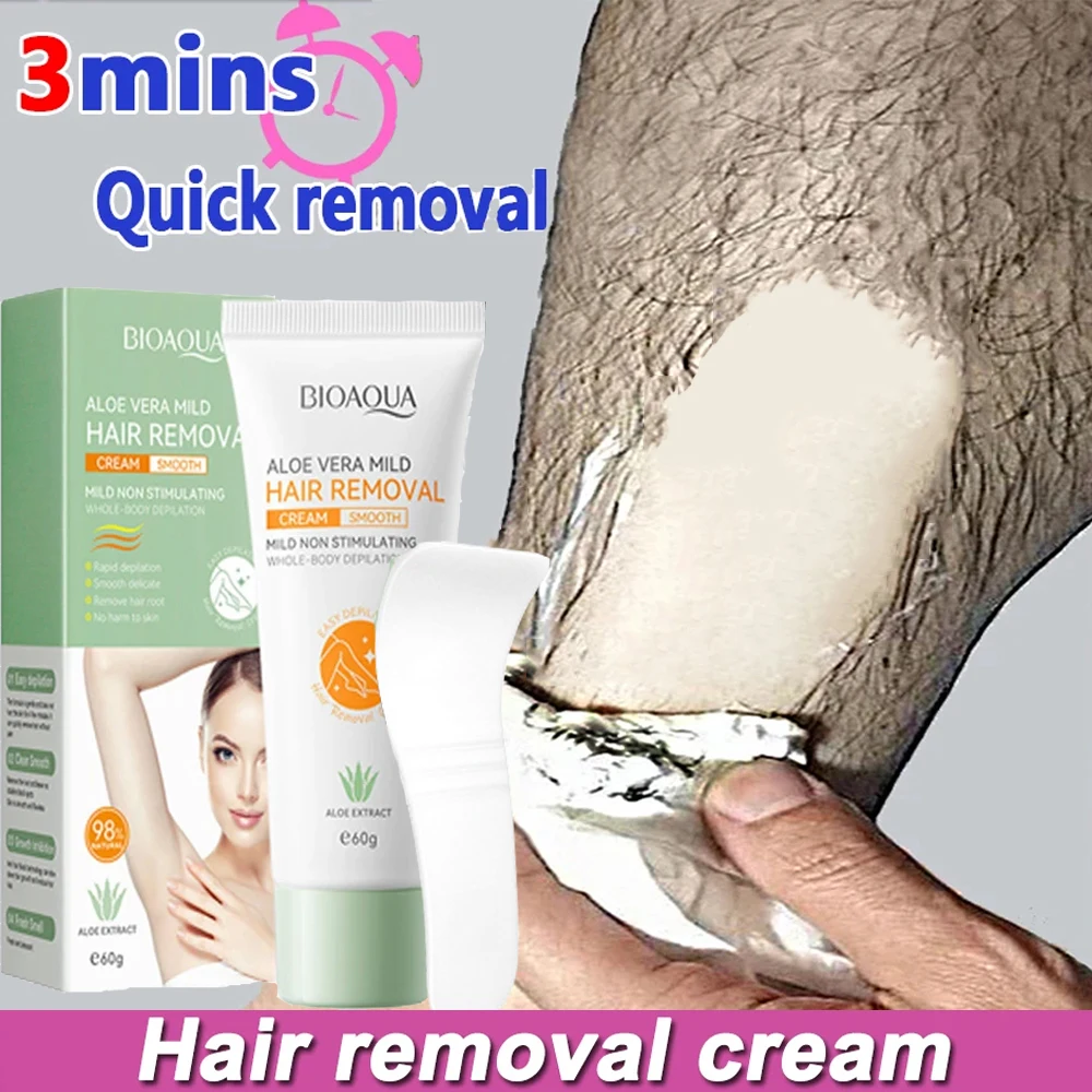 Fast Painless Hair Removal Cream Hair Growth Inhibitor Arm Armpit Legs Permanent Depilatory for Men Women Beauty Health Care 60g