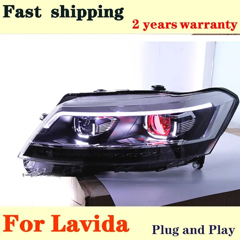 

Car Accessories For VW Lavida Head Lamp 2015 2016 2018 Headlights LED Daytime Tunning Light Dynamic Turn Signal Car Styling