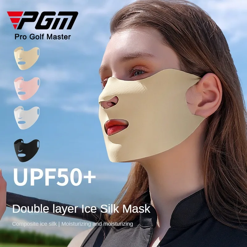 PGM Golf Sunscreen Mask with Double Layer Ice Silk Moisturizing and UV Protection UPF50+Water Washable Face Mask KOZ010 outdoor sunscreen scarf
