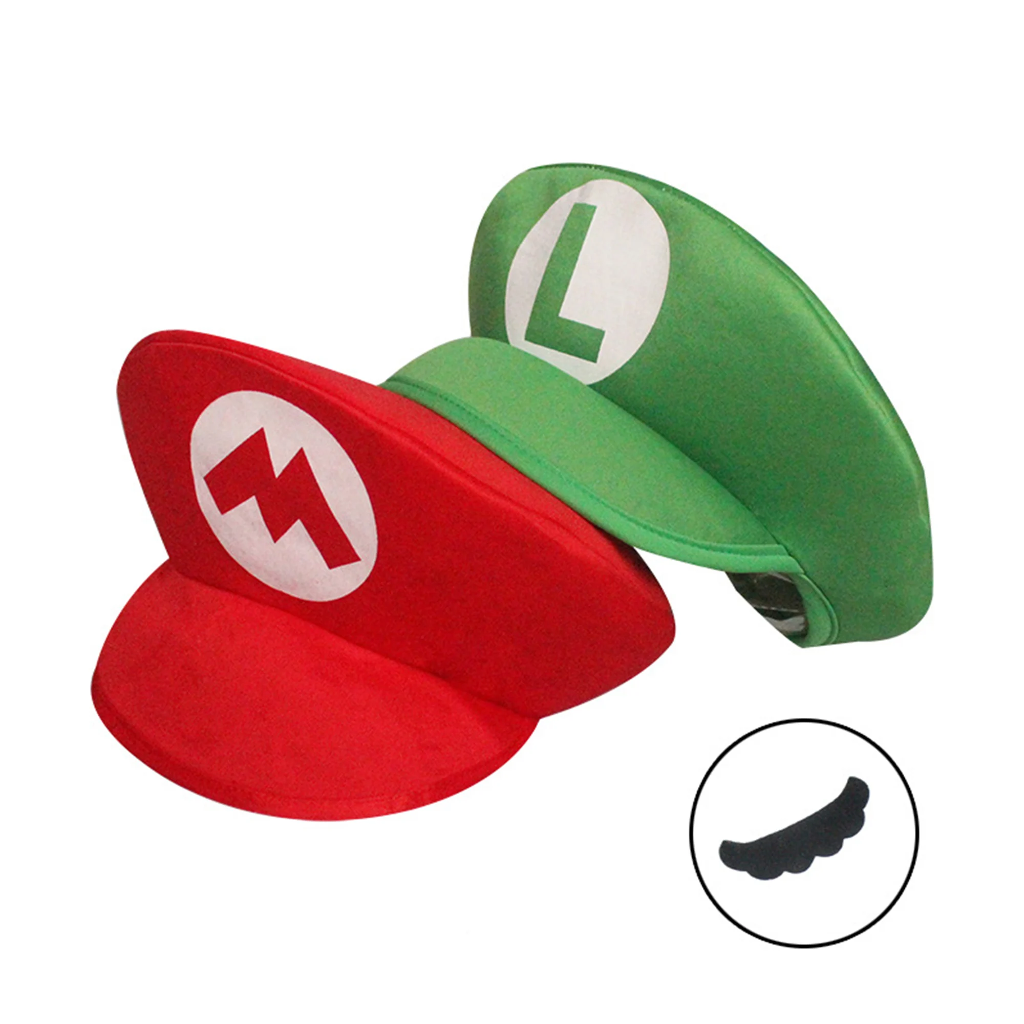 Super Mario Bros Hat Beard Set Cosplay Props Party Toys Kawaii Anime Figure Mario Luigi Cap Birthday Gifts for Kids 3