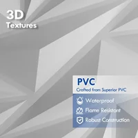 10 ชิ้น 30x30 เซนติเมตร 3D Art Wall แผงพื้นหลังตกแต่งภายนอก 3D วอลล์เปเปอร์เหมาะสําหรับห้องน้ําเพดานโรงแรมสํานักงาน 3