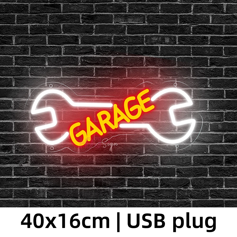 WonderfulLife Esso Panneau Néon Pour Décoration De Garage, Panneau LED Pour Décoration Murale, Magasin De Lubrifiant Ou Station D'essence, Facile à Suspendre