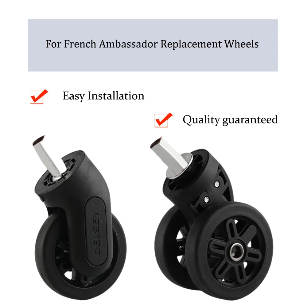 

Suitable For French Ambassador Suitcase Universal Wheel Accessories Password Box Wheel Replacement Pulley Suitcase Silent Wheel