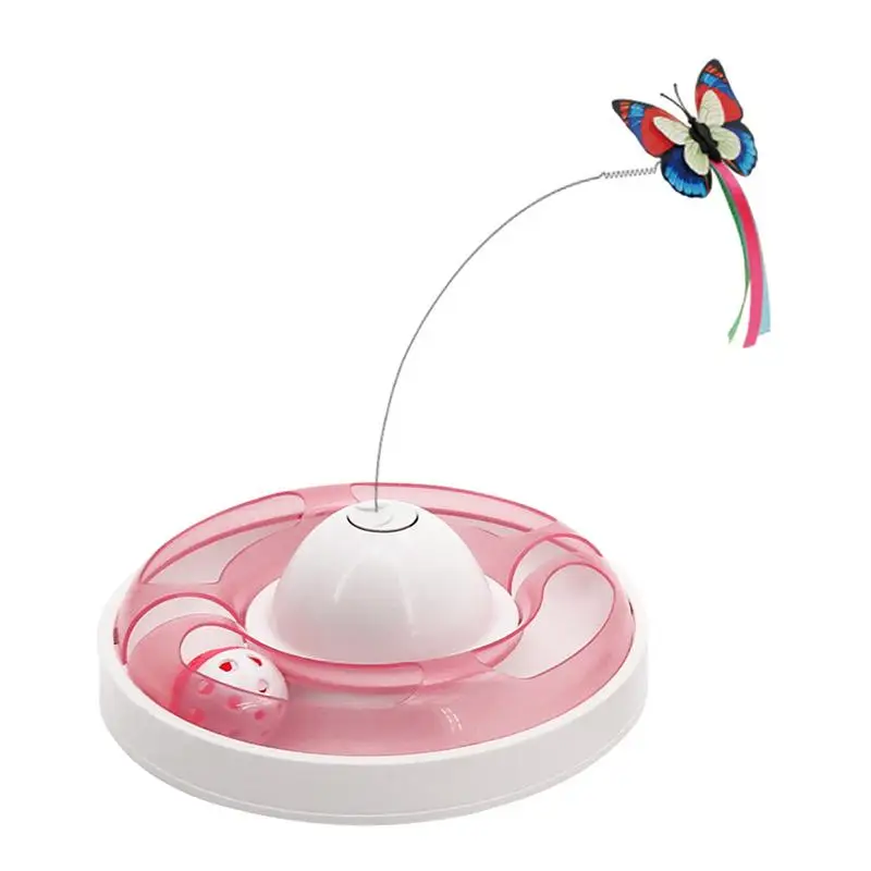 

Электрическая игрушка для кошек, безопасная фотография с перьями, игрушки для котят, круглая Автоматическая фотография для активных котят