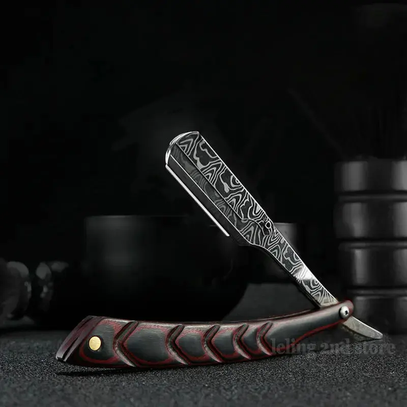 Men Professional Manual Shaver Straight Edge Stainless Steel Barber Razor Folding Shaving Shave Beard Cutter Gift 6