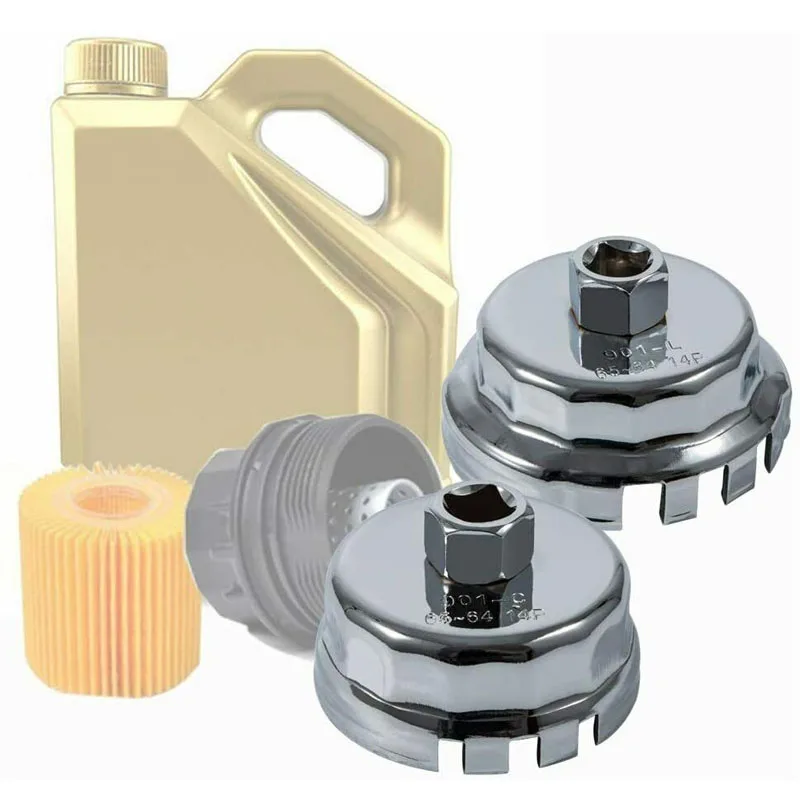 

901-L/C Flute Oil Filter Cap Removal Tool Cup Wrench Set for Toyota, Lexus, and Scion Vehicles & 1.8L and 2.0L - 5.7L Engines
