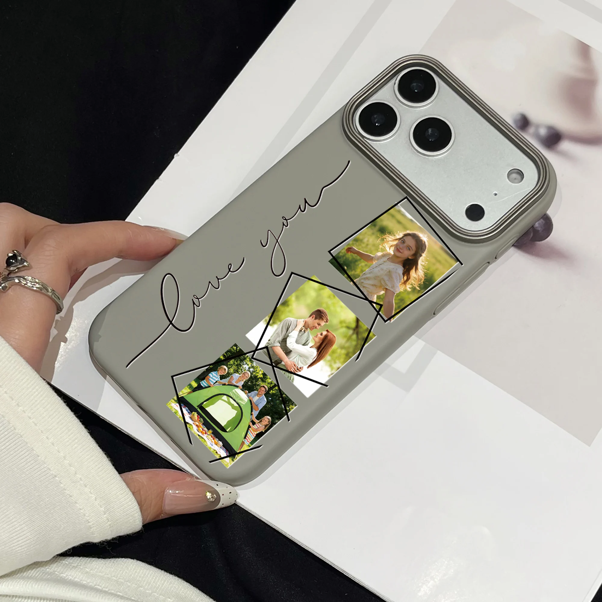 Personalized Custom Parents Children Myself Pets Companion Photos Phone Case thumbnail 2