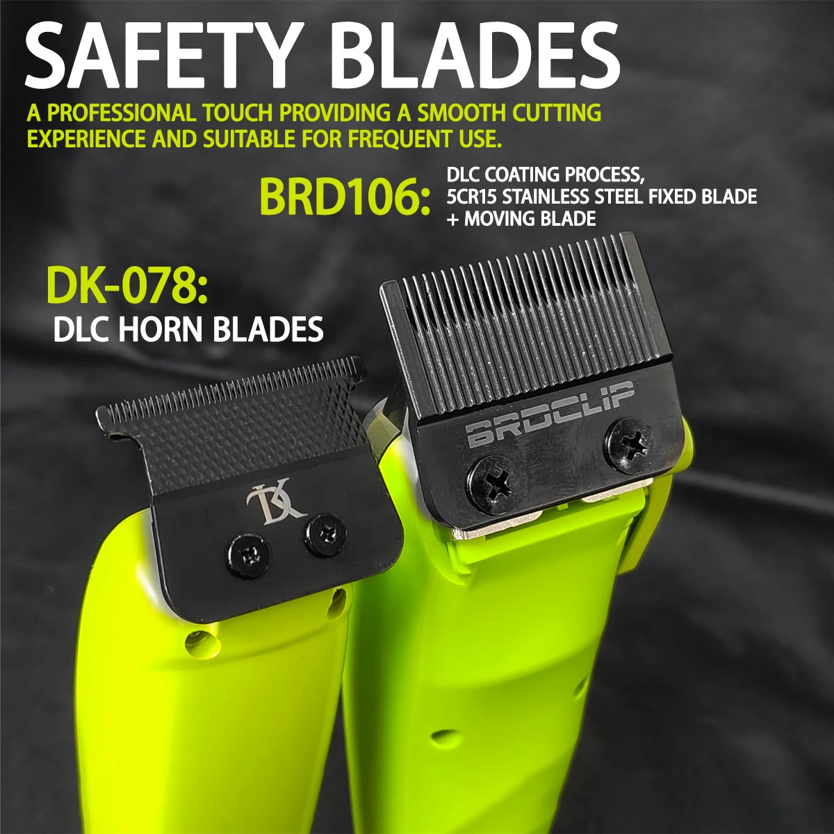 New Professional BRDCLIP BRD106 078 Hair Clipper 7500RPM 7200RPM Hair Salon Trimmer DLC Blade with Charging Base Barber for Men 6