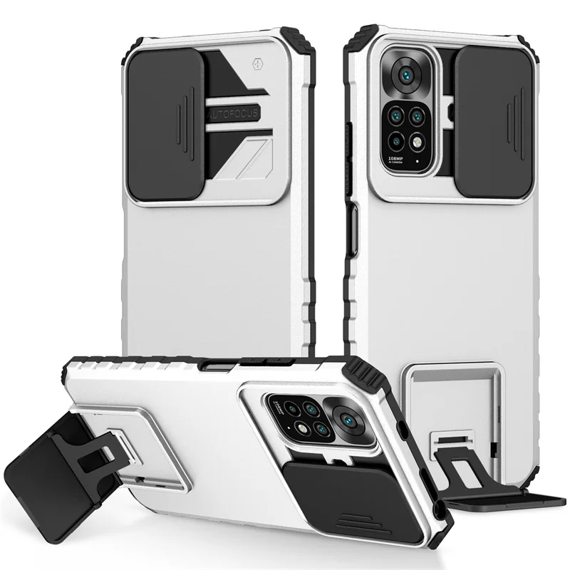 Heavy-Duty Shockproof Stand Holder Case with Camera Protection for Xiaomi Redmi Note Series