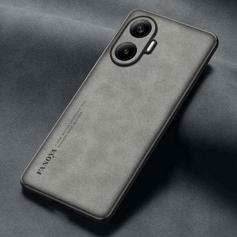 Luxury Skinsheep PU Leather Case with Camera Protection and Shockproof Silicone Bumper