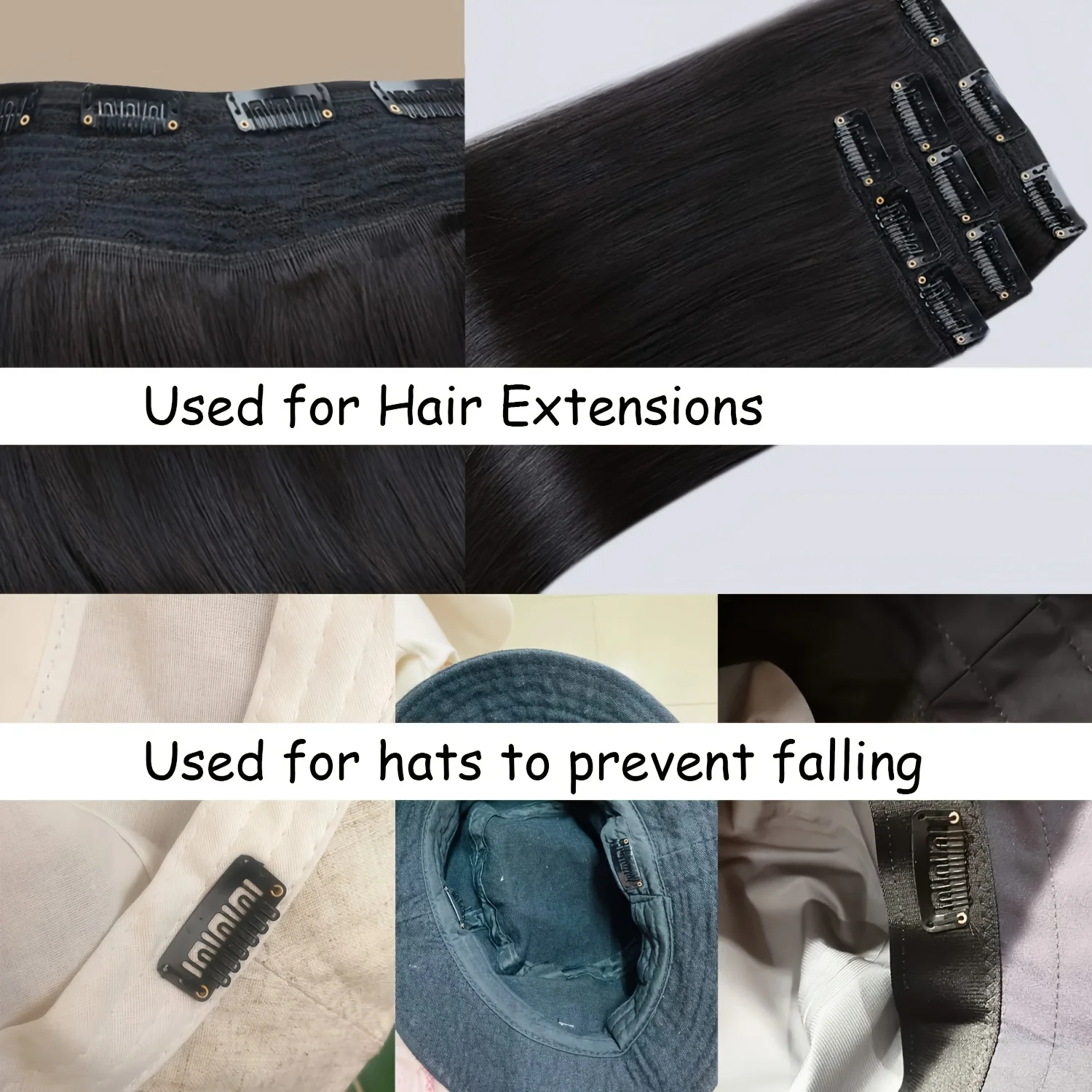 Fixed wig clipsHairpin U-cards are used to secure synthetic wigs and hair extensions Pack of 50