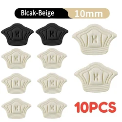 Adjustable Heel Protector Pads - 5 Pairs of Comfort Insoles for Sport Shoes (4Beige 1Black-10mm)