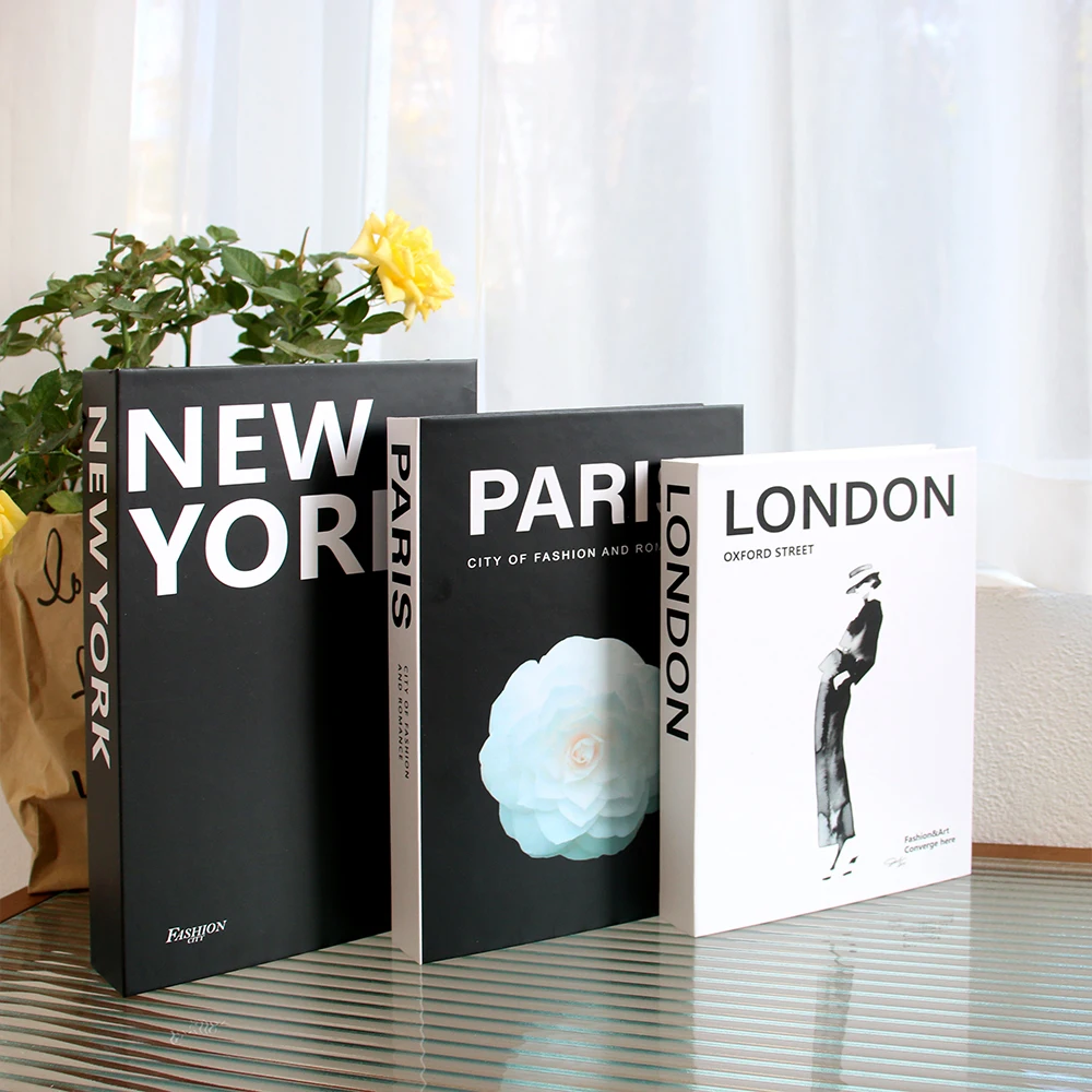 Set of 3 Decorative Faux Books for Home and Coffee Table Decor, Available in Various Sizes