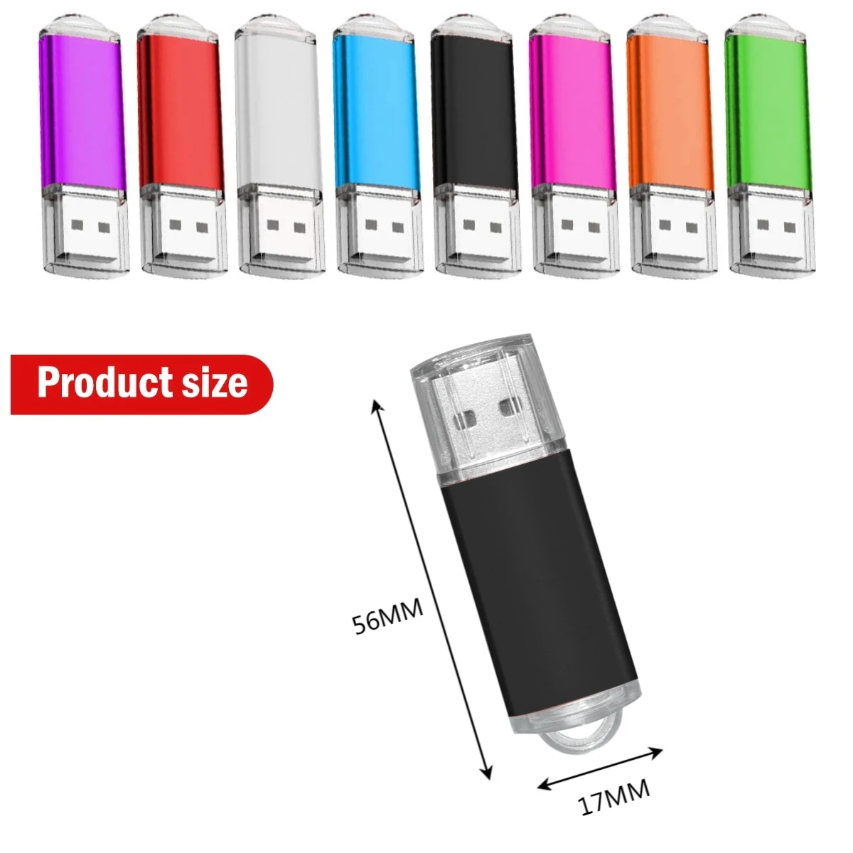 10/50/100pcs 도매 가격 금속 USB 2.0 플래시 드라이브 4GB 8GB USB 펜드라이브 64GB 메모리 스틱 무료 로고 선물 방수 U-디스크