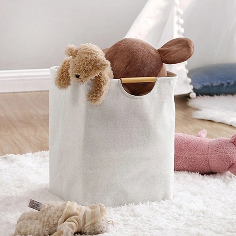 Description Picture 3 of itemWaterproof Laundry Basket Cotton Linen Dirty Clothes Baskets Organizer Foldable Sundries Storage Bag Foldabling