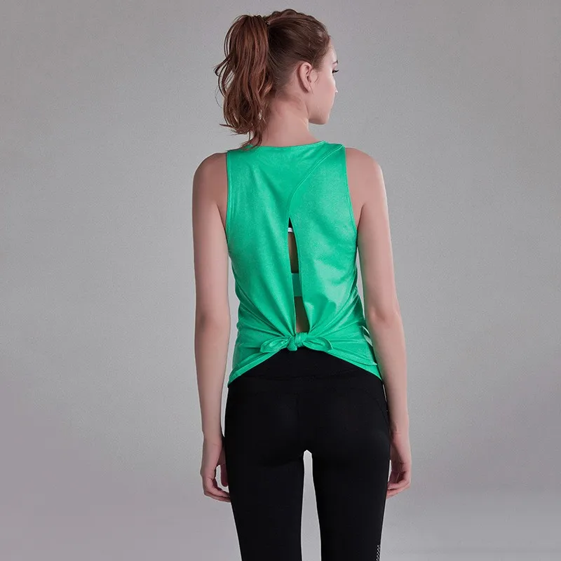 WomenGymTopsSleevelessYogaTopsVestSportsTopFitnessSportShirt