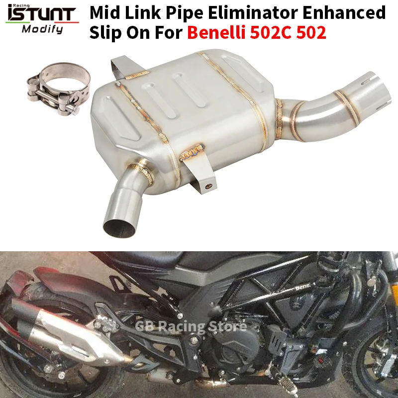 

Eliminator Enhanced Slip On For Benelli 502C 502 Motorcycle Exhaust System Escape Modify Muffler Catalyst Delete Mid Link Pipe