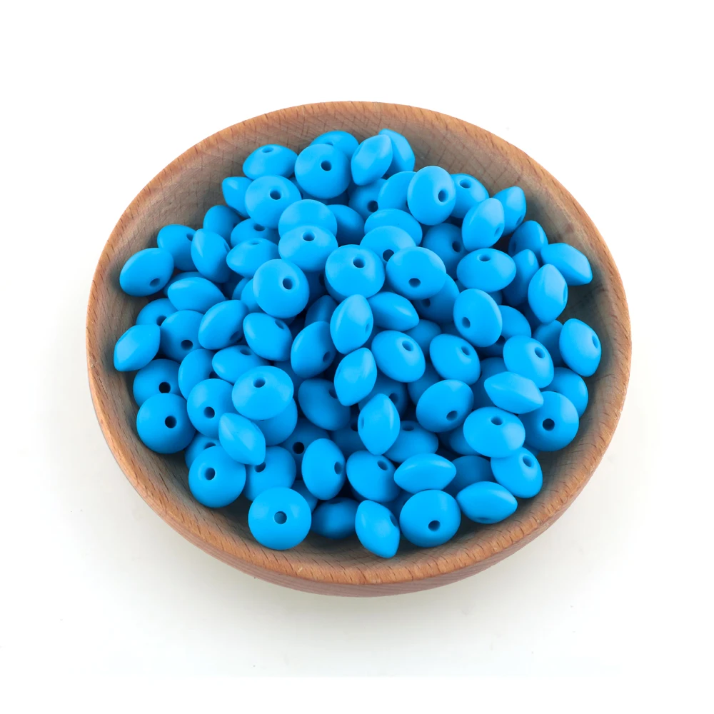Silicone Lentil Spacer Beads for DIY Accessories (12mm, Multiple Quantities Available)
