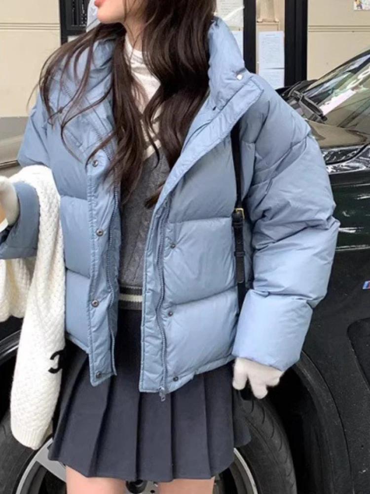 

Women's Jackets New in Winter Fashionable Commuting Cotton Korean Version Coats Solid Color Stand Collar Parkas Women's Clothing