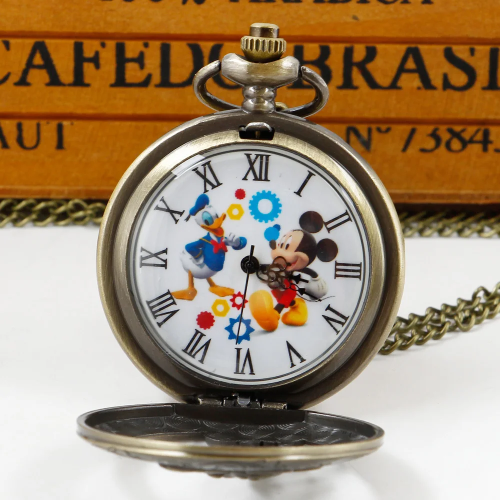 Clássico Quartz Pocket Watch para crianças, Relógio Fob com pingente de corrente, Colar para meninos, Venda quente