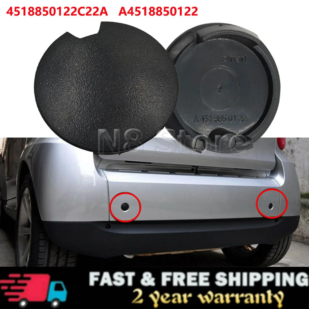 

2 шт. для Smart Fortwo 2008-2016 Автомобильный задний бампер буксировочный крючок крышка прицепа заглушка A4518850122 C22A A4518850122