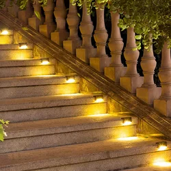 Lampe LED solaire imperméable pour escaliers, éclairage d'extérieur, lumière de marche, lumière de paysage, garde corps, décoration de jardin, nouvelle collection 