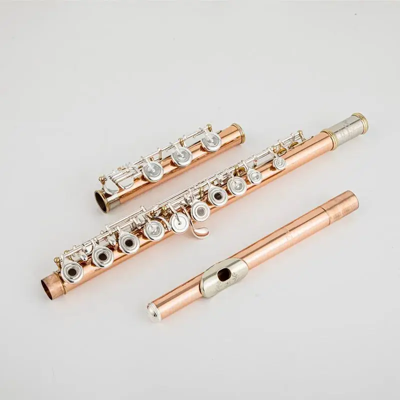 Quantz PF 8950ES Flute High Quality Phosphor copper 17 Keys Flute Open Hole E Mech Musical Instrument