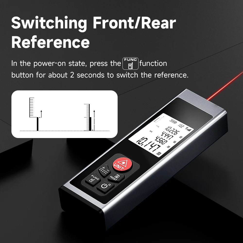 Mini Laser Tape Measure 40M Laser Distance Meter High Accuracy Roulette Multiple