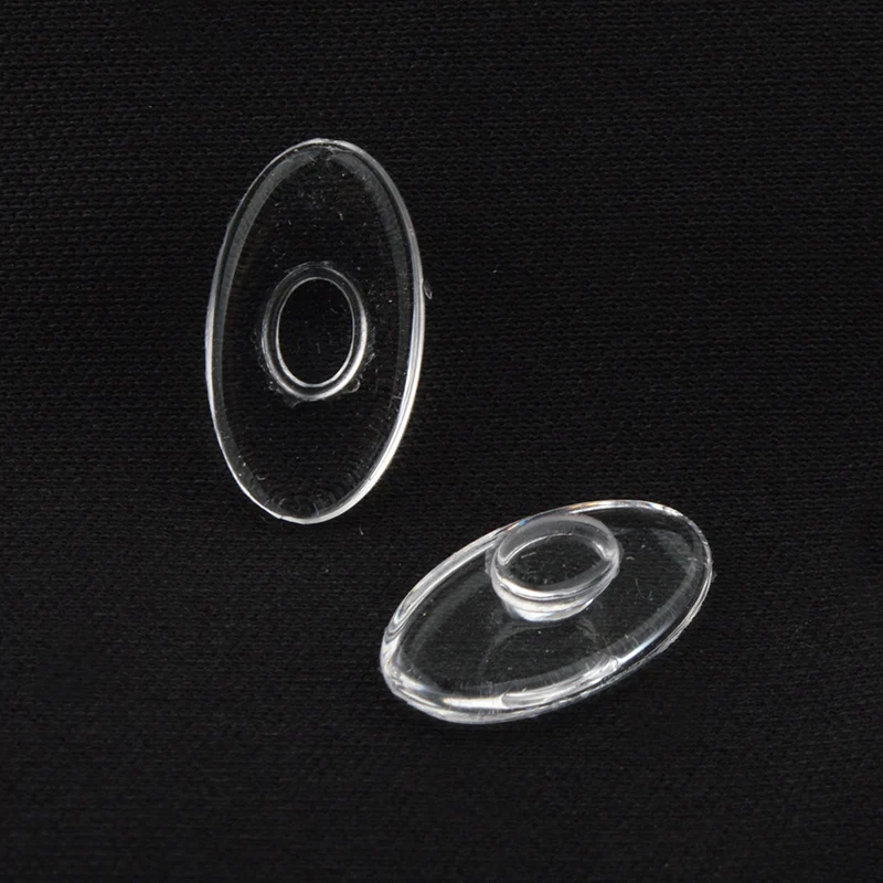 50쌍(100개) 11mm 13mm 안경 실리콘 푸시온 코 패드 수리 도구 안경용 타원형 안경 코 패드