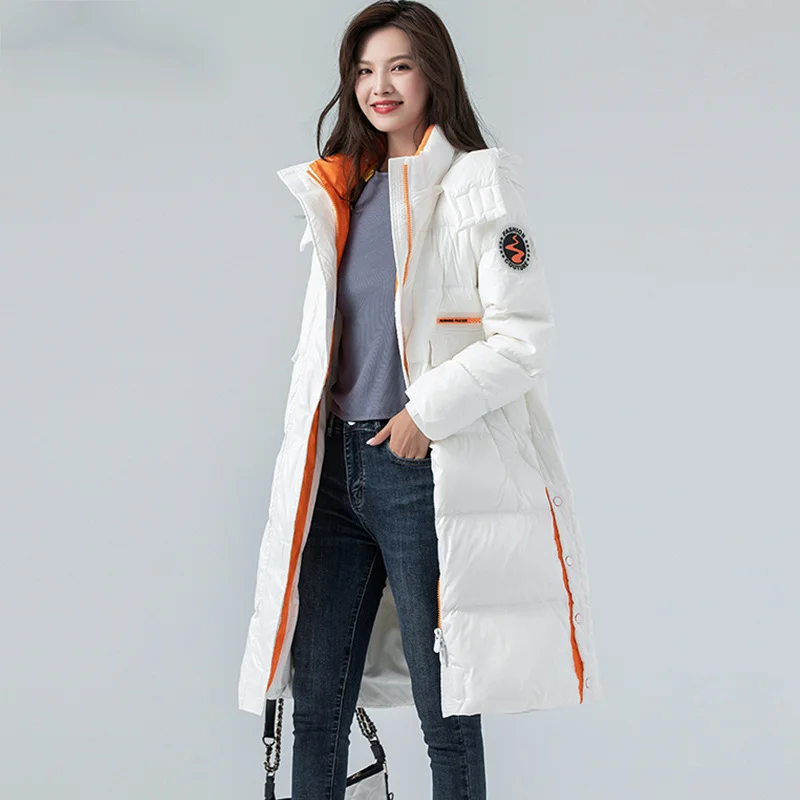 

Down Jacket Medium-length Women Jacket 2023winter Korean Version of 90 Down White Duck Down Clothing High-end Ladies Down Jacket