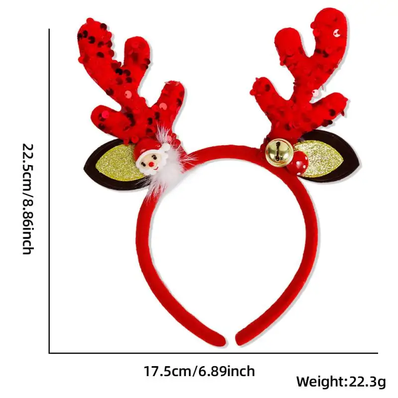 Christmas Headband Cartoon Antler Xmas Tree Headwear Noel Clown Hat Hair Clip Natal Navidad Merry Christmas Happy New Year
