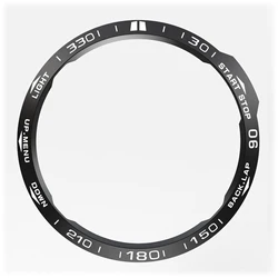 Enhanced Stainless Steel Bezel with Engraved Scale - Fenix 6 (B black - white)