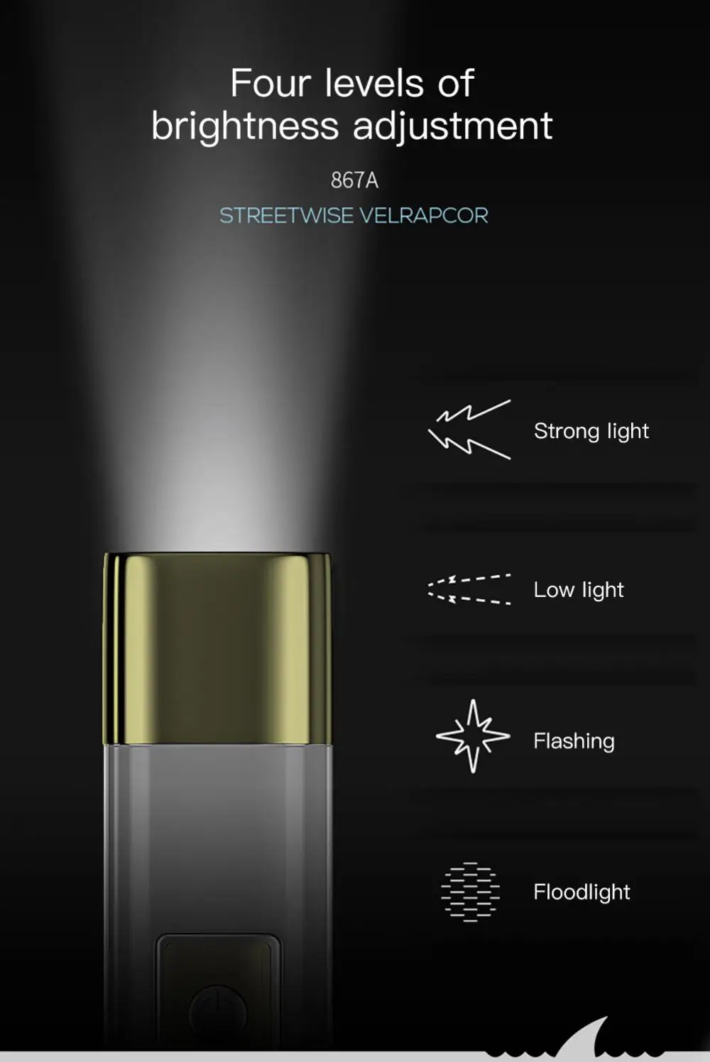 Smiling Shark 617A LED Multifunction Flashlight USB Torchlight Price in