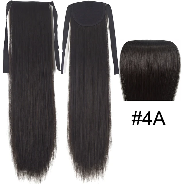 TOPREETY Synthetic Heat Resistant Hair 90gr Straight Ribbon Ponytail Extensions 1006 4A