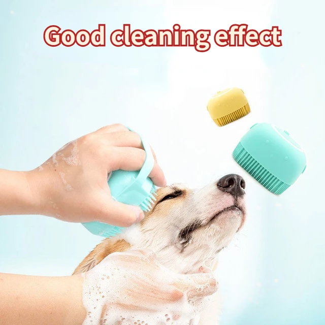 Bathroom Puppy Big Dog Cat Bath Massage Gloves Brush Soft Safety Silicone Pet Accessories for Dogs Cats Tools Mascotas Products 3