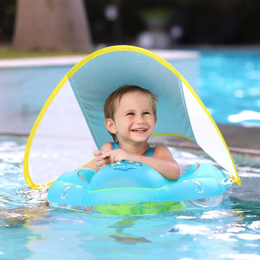 1 Set Bathing Ring  Fun Good Seaming Sealed Kids Swim Circle  Protective Swim Ring