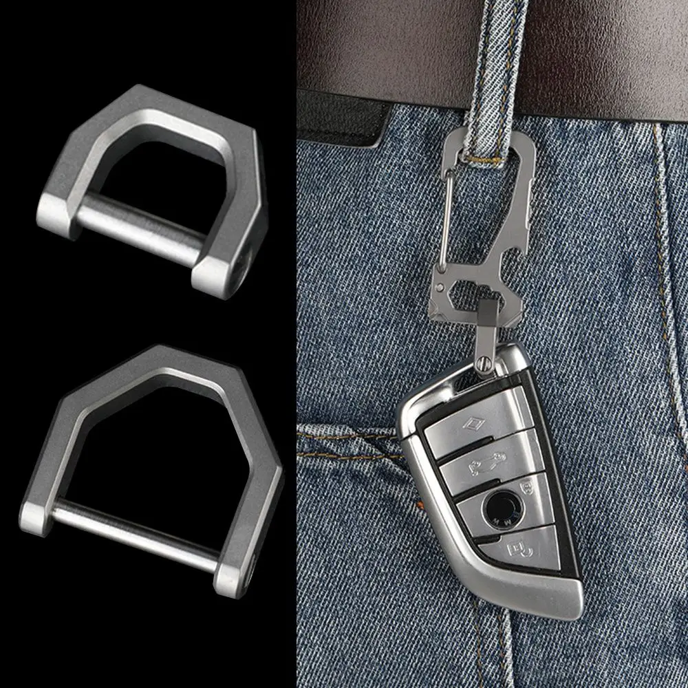 

10mm/17mm Lightweight EDC Tool Key Chains Titanium Horseshoe Buckle Jewelry Buckle Titanium Keychain Car Key Ring