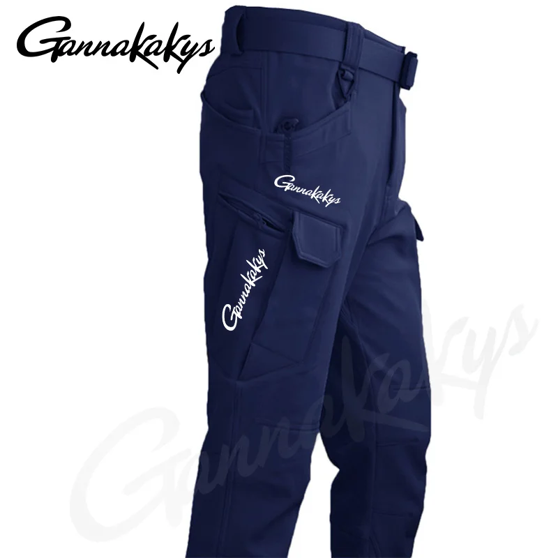 Autumn and Winter Sports Fishing Pants with Velvet Tactical Waterproof Pants Fishing Hiking Camping Work