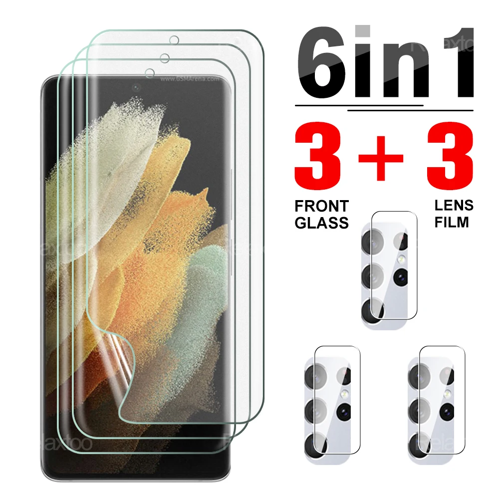 Pellicola Protettiva In Idrogel 6 In1 Per Samsung Galaxy S22/S21 Ultra S22/S21 S22/S21 S20 Fe Plus Protezione Della Pellicola Della Fotocamera