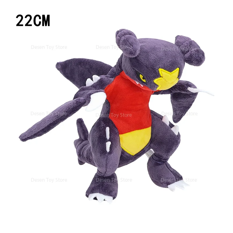 Peluche Pokémon Garchomp Debout, Animal Mignon, Poupées en Peluche, Monstre de Poche Doux, Cadeau de Noël, Nouveau, 22cm