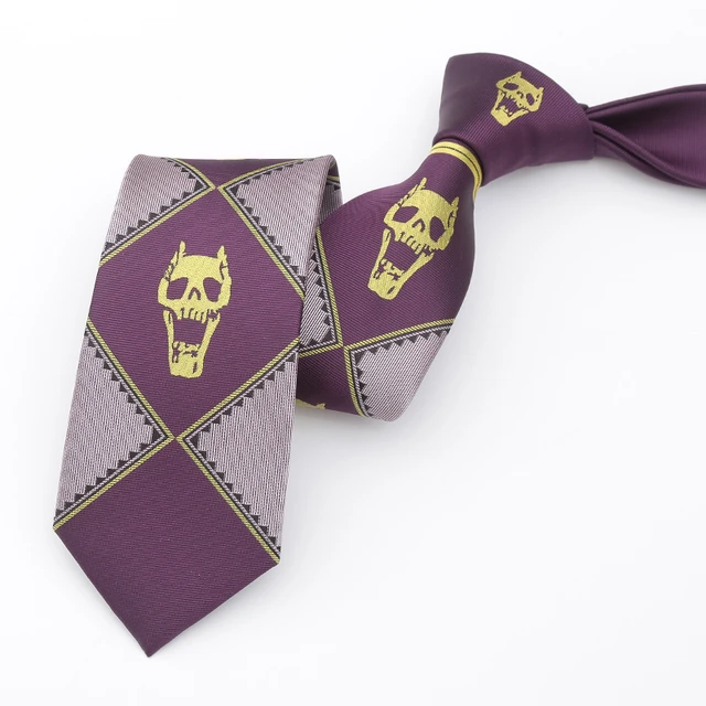 Jojo's Bizarre Adventure Necktie Cosplay Kira Yoshikage Neckwear Killer  Queen Skull Tie Halloween Carnival Party Birthday Gifts - Ties - AliExpress