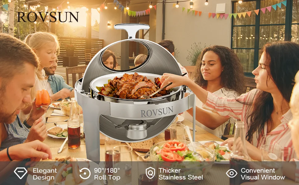 roll top ound chafing dish