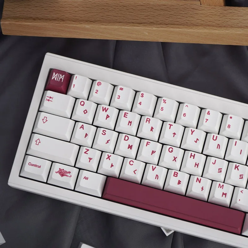 Gmk-teclado Mecânico Festival de Sangue Branco Keycap Perfil Cereja Pbt 142 Teclas Sublimação Dye Adaptar 61 64 - Imagem 4