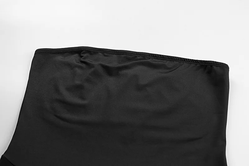 Autumn Mesh 2 Piece-Set Long Dress Women Off-Shoulder Pleated Elegant Bandeau Dress See-Through Female Maxi Dress Outfits