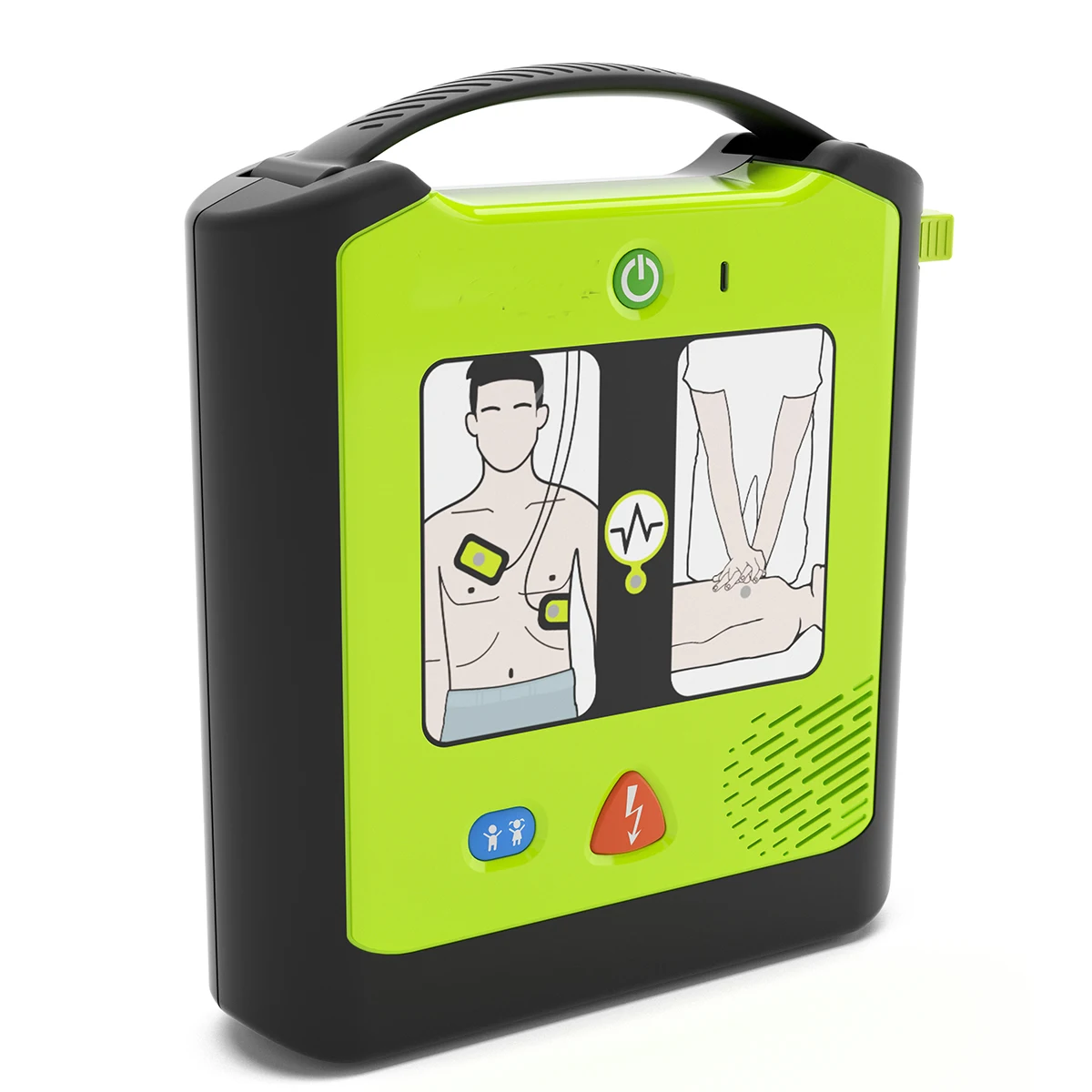 

PowerBeat-1 аварийный Бифазный одноразовый портативный тренажер aed с ЖК-экраном